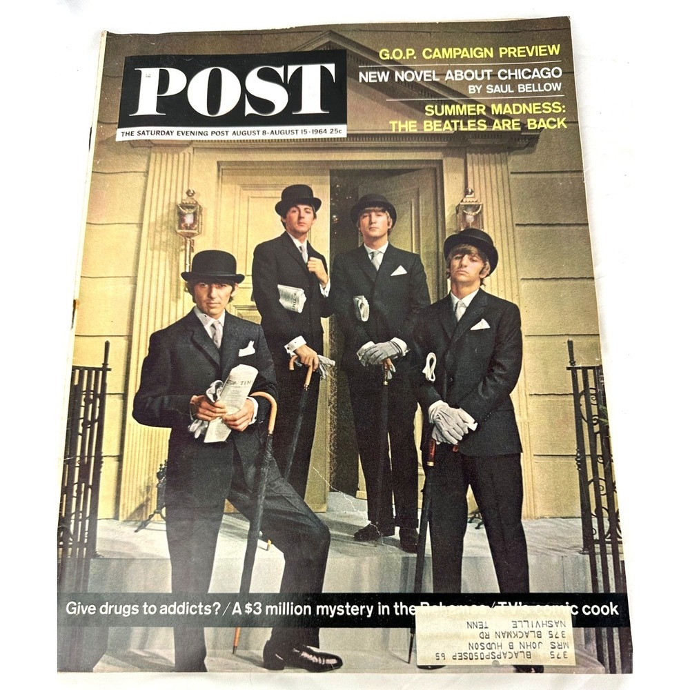 The Saturday Evening Post Beatles August 8- August 15 1964